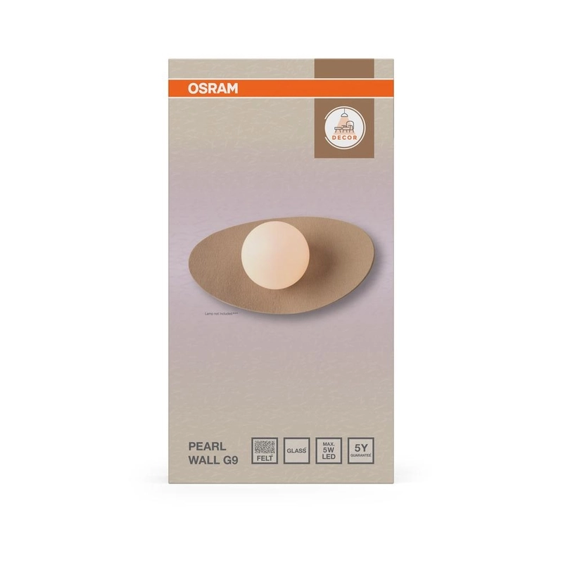 Декоративен осветител модел Pearl, за стена, 1XG9, бежов - OSRAM LED847668