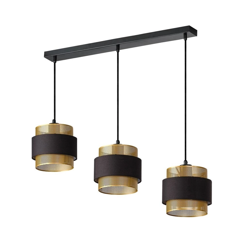 Декоративен осветител модел Hornet, линеен висящ, 3XE27, черен - OSRAM LED847880