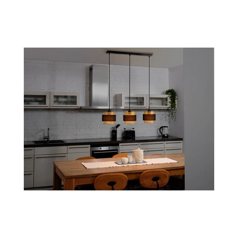 Декоративен осветител модел Hornet, линеен висящ, 3XE27, черен - OSRAM LED847880