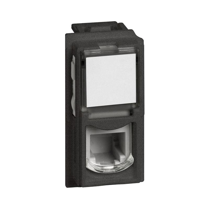 Розетка телефонна 1xRJ11 1M Черен  - bticino Living Now KG4258RJ11