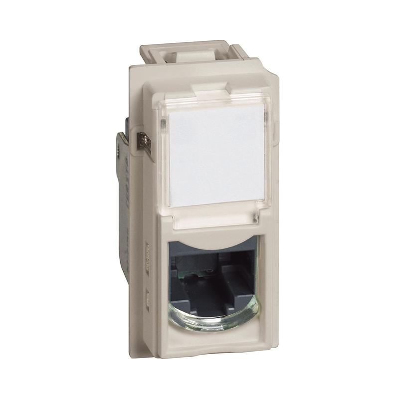 Компютърна розетка 1xRJ45 cat.6 FTP toolless IDC 1M Крем  - bticino Living Now KM4279C6F