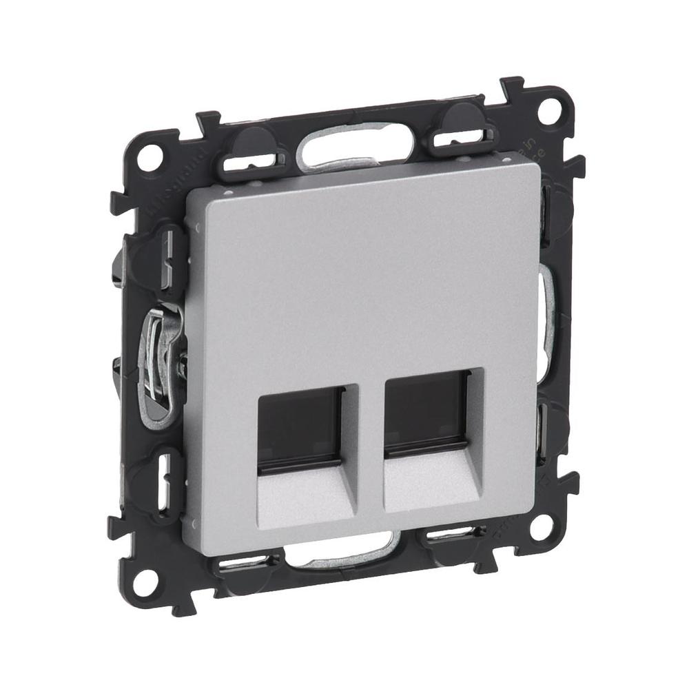 Розетка 2х RJ45 UTP кат.6 LCS Алуминий - Legrand Valena Life 753343