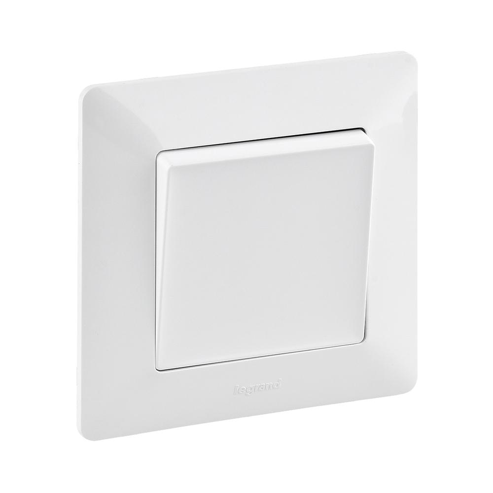 Блистер - Еднополюсен ключ с рамка Бял - Legrand Valena Life 755734
