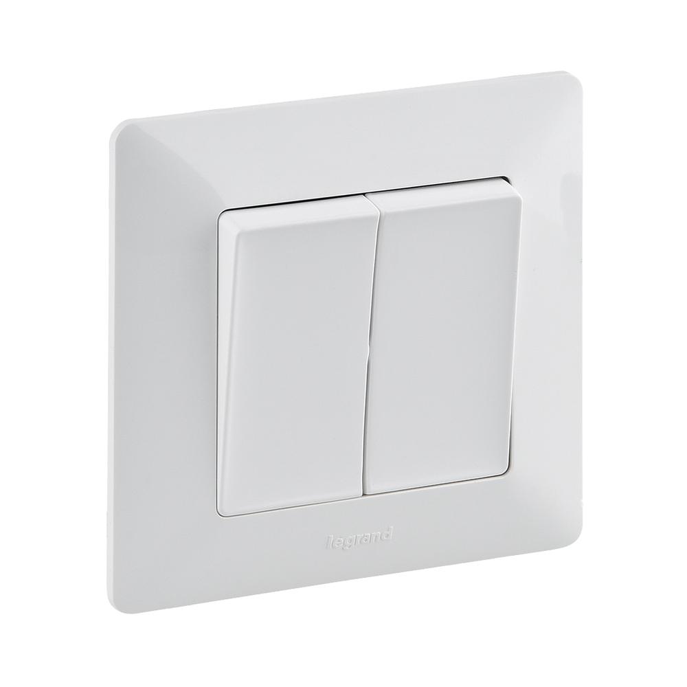 Блистер - Сериен ключ с рамка Бял - Legrand Valena Life 755738