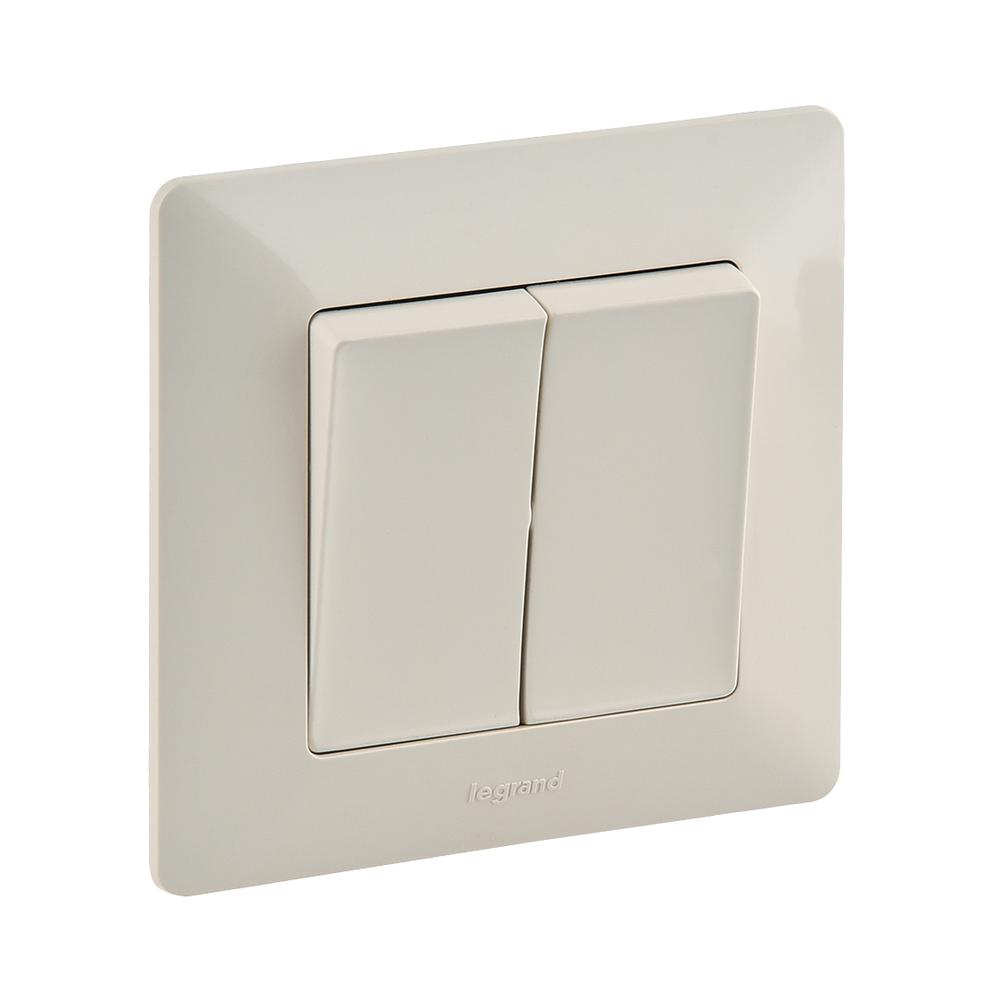 Блистер - Сериен ключ с рамка Крем - Legrand Valena Life 755739