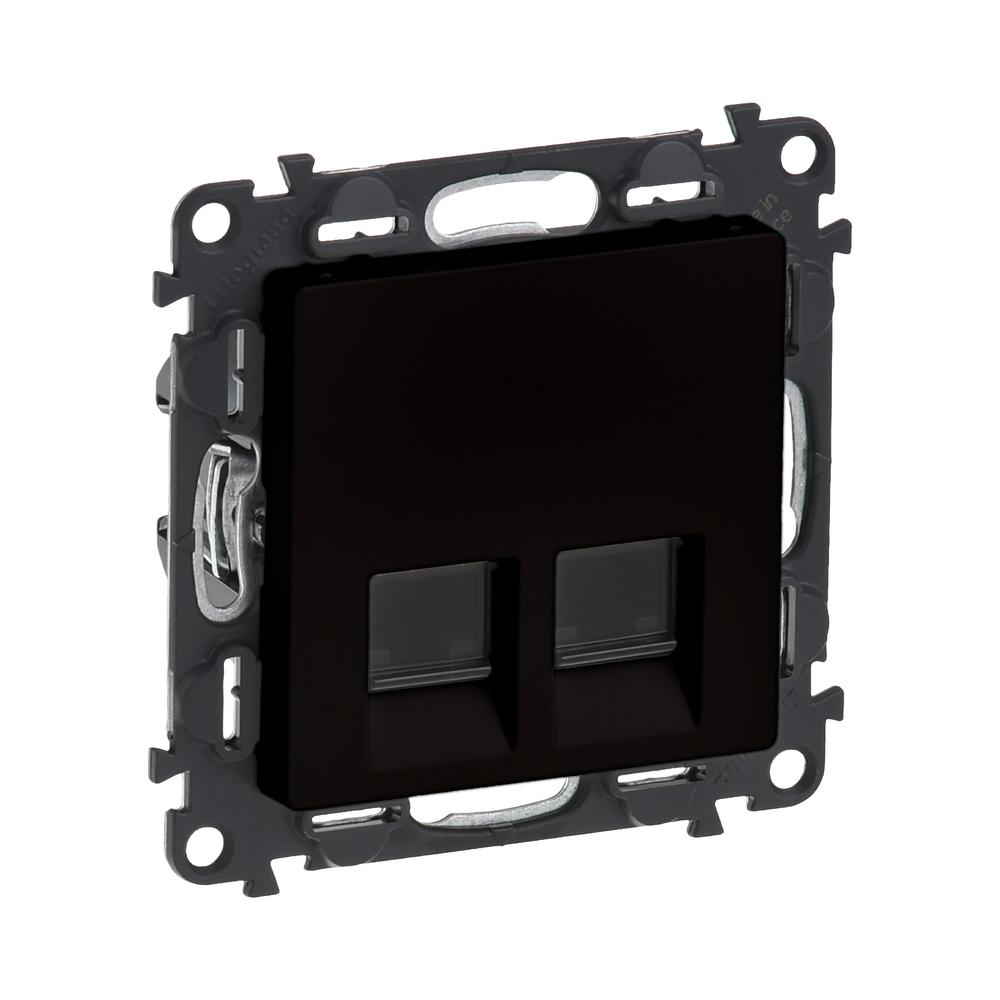 Розетка 2x RJ45 UTP кат.6 LCS Черен - Legrand Valena Life 756343