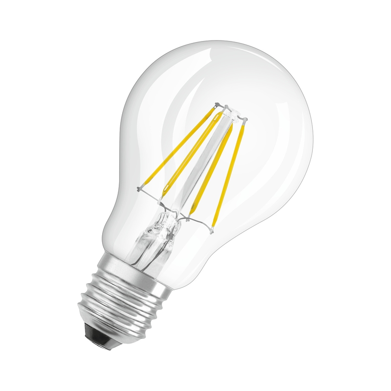 LED лампа CLA40 4W 470lm 4000К Ra>80 филамент, прозрачна, E27, Performance - LEDVANCE LED CLASSIC A P