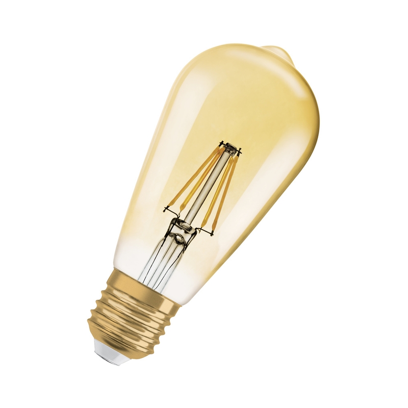 Vintage LED крушка 6,5W 2400K 725lm E27 дим. - OSRAM Vintage 1906 LED CLASSIC DIM