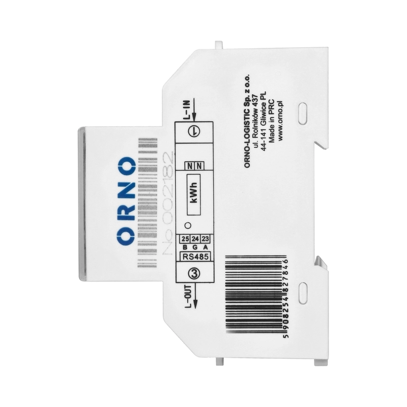 Монофазен електромер ДИРЕКТНО мерене, RS485 Modbus, мултитарифен DIN монтаж 1 мод, 100A, MID - Orno OR-WE-525