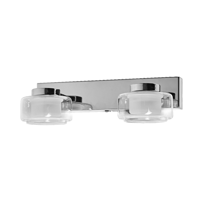 LED осветител, тип ORBIS FLAME 2X5.5W, 870lm, 3000К/4000К, 300x130x90mm, IP44, Хром - LEDVANCE