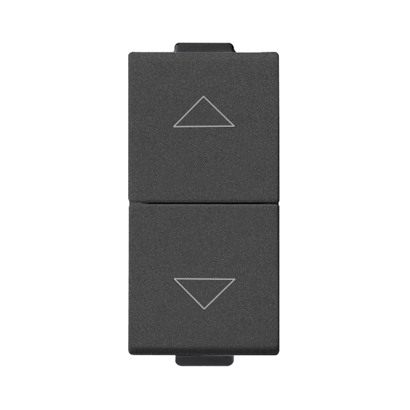 Бутон за щори 1P NO+NO 10A 1M Карбон мат  - VIMAR Neve Up 09062.CM