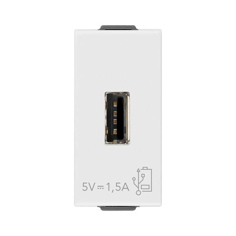 Розетка USB тип A 7.5W 5V 1M Бял  - VIMAR Neve Up 09292