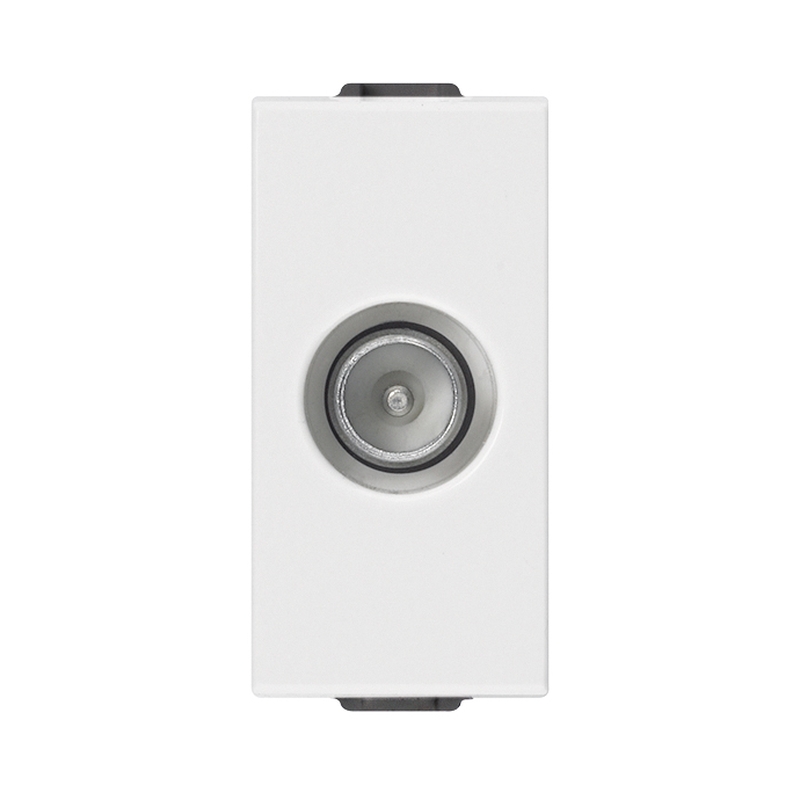 TV розетка коаксиална мъжка 1dB 1M Бял  - VIMAR Neve Up 09300.01