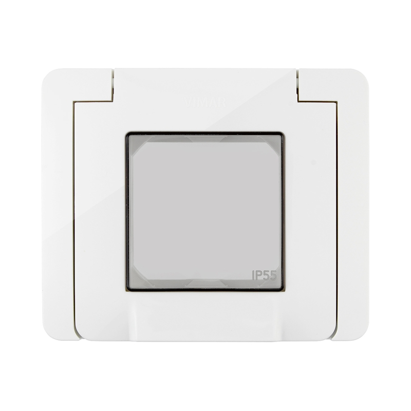 Водоустойчив лицев панел винт 2M IP55 Бял  - VIMAR Neve Up 09912.01