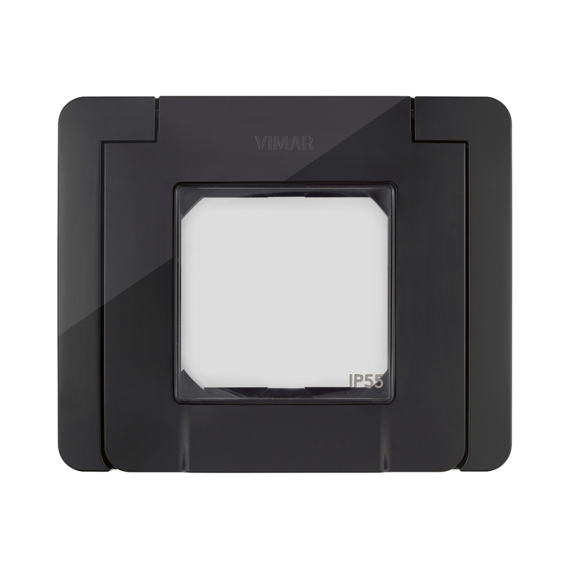 Водоустойчив лицев панел винт 2M IP55 Черен  - VIMAR Neve Up 09912.04