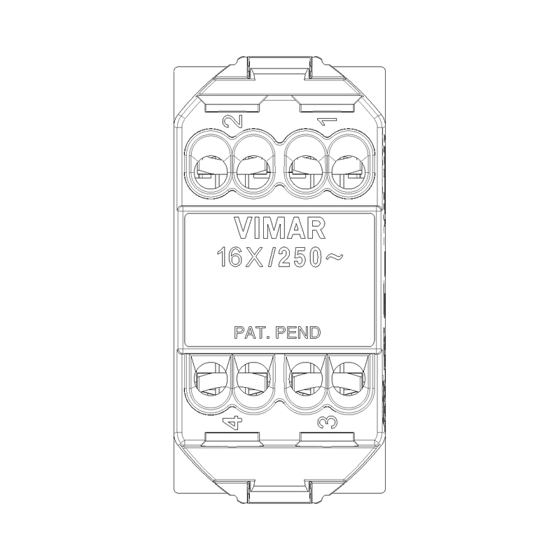 Кръстат ключ 16A 1M Бял  - VIMAR Neve Up 09013
