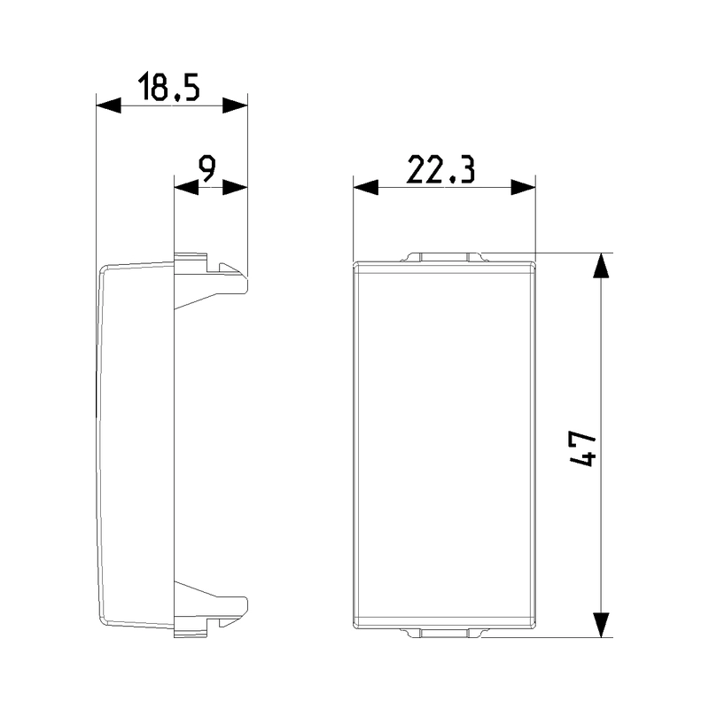 Празен модул 1M Карбон мат  - VIMAR Neve Up 09041.CM