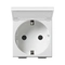Контакт Шуко с капак 2P+E 16A 2M SICURY защита Бял  - VIMAR Neve Up 09208.C