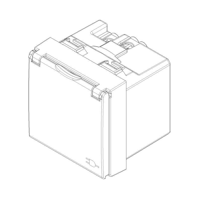 Контакт Шуко с капак 2P+E 16A 2M SICURY защита Бял  - VIMAR Neve Up 09208.C