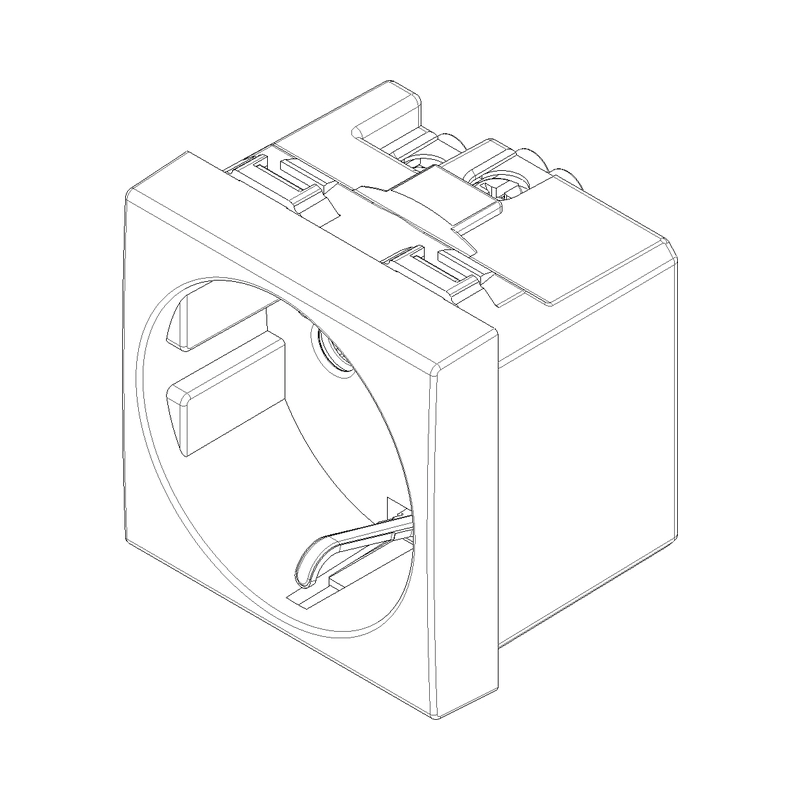 Контакт Шуко 2P+E 16A 2M SICURY защита Бял  - VIMAR Neve Up 09208