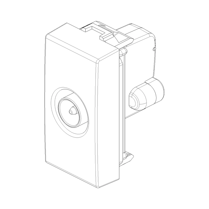 TV розетка коаксиална мъжка 1dB 1M Бял  - VIMAR Neve Up 09300.01