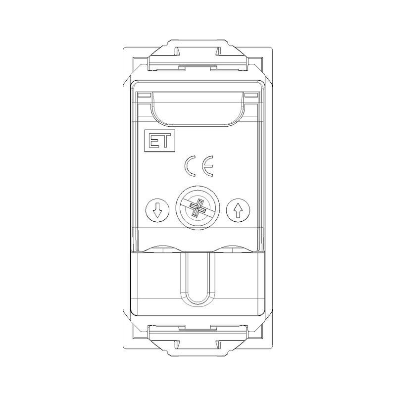 TV розетка коаксиална мъжка преходна 10dB 1M Карбон мат  - VIMAR Neve Up 09300.10.CM