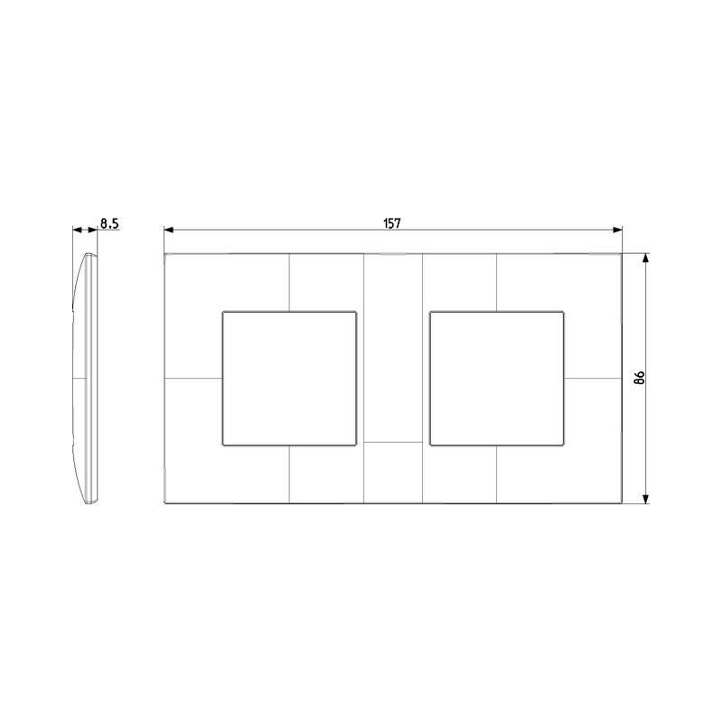 Декоративна рамка 2+2M Бял мат  - VIMAR Neve Up 09664.11