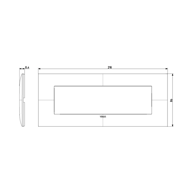 Декоративна рамка 7M Карбон мат  - VIMAR Neve Up 09677.14