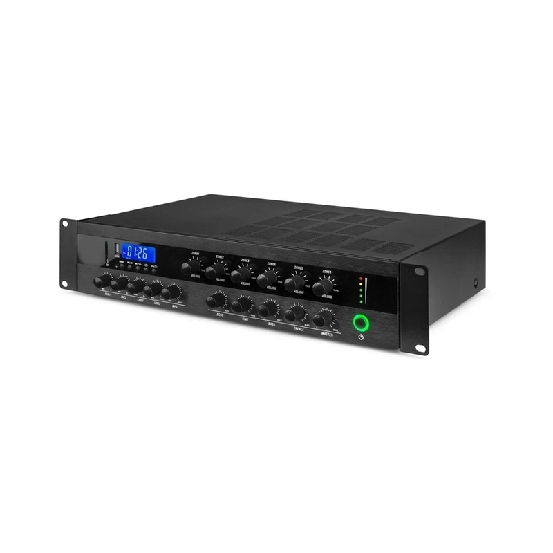 Инсталационен усилвател, 6 зони, Изходна мощност: 500W / 100V - Pearller PAD-500W