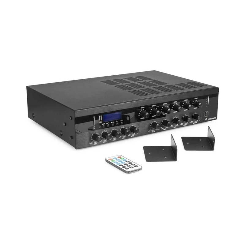 Инсталационен усилвател, 6 зони, Изходна мощност: 500W / 100V - Pearller PAD-500W