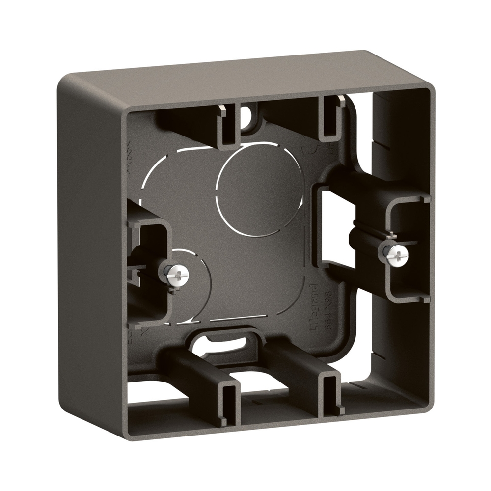 Конзола за открит монтаж 1x Сив  - Legrand Niloe New NP161MG