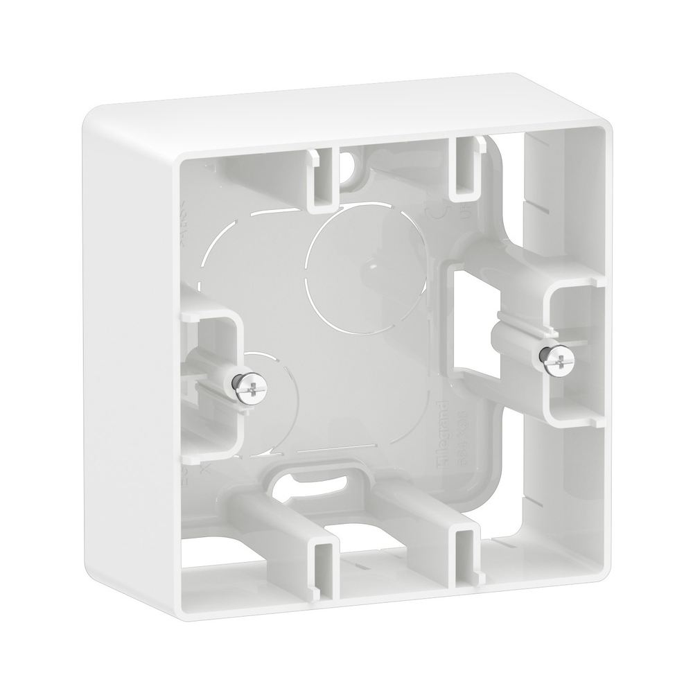 Конзола за открит монтаж 1x Бял  - Legrand Niloe New NP161WH