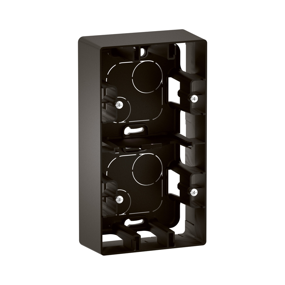 Конзола за открит монтаж 2x Черен  - Legrand Niloe New NP162BK