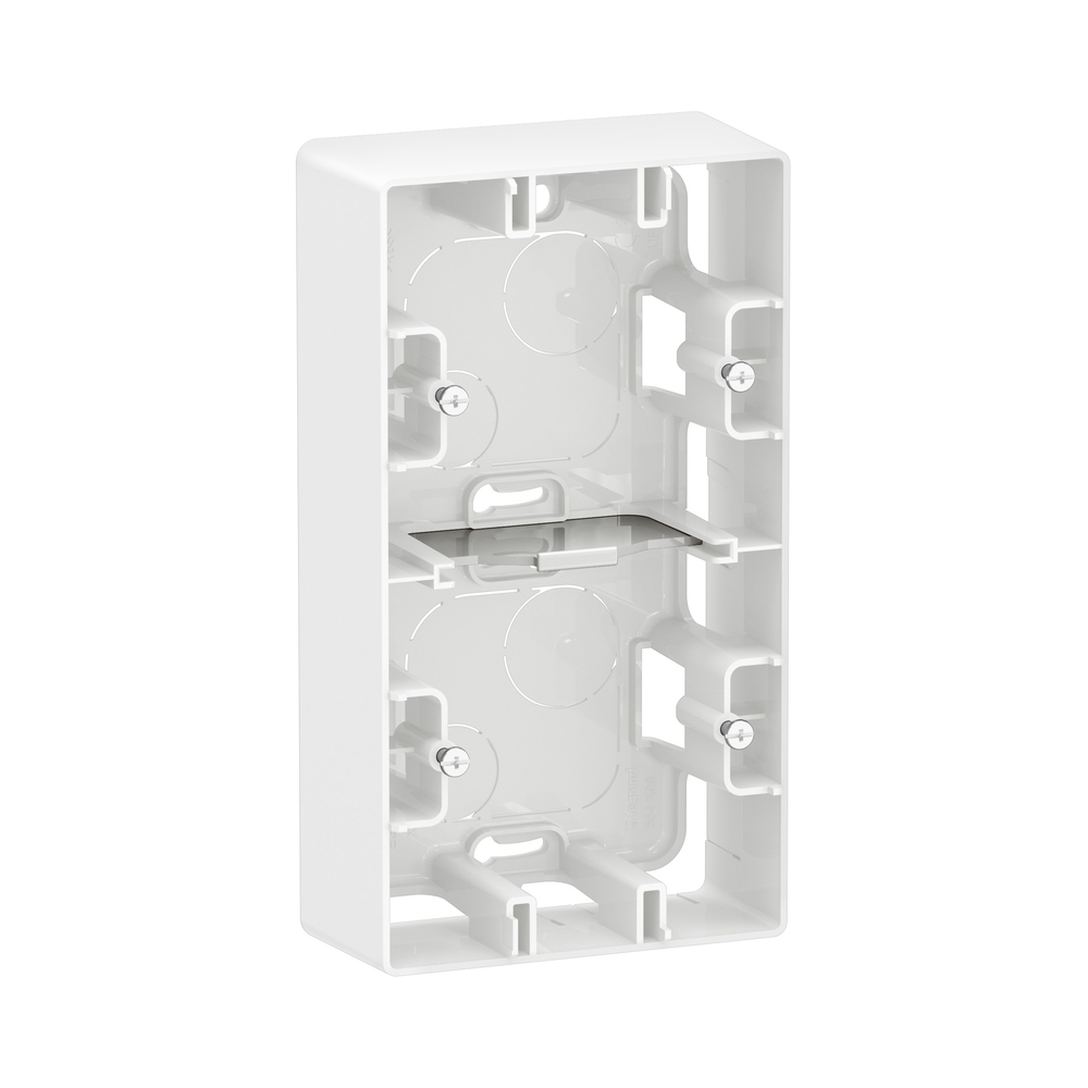 Конзола за открит монтаж 2x Бял  - Legrand Niloe New NP162WH