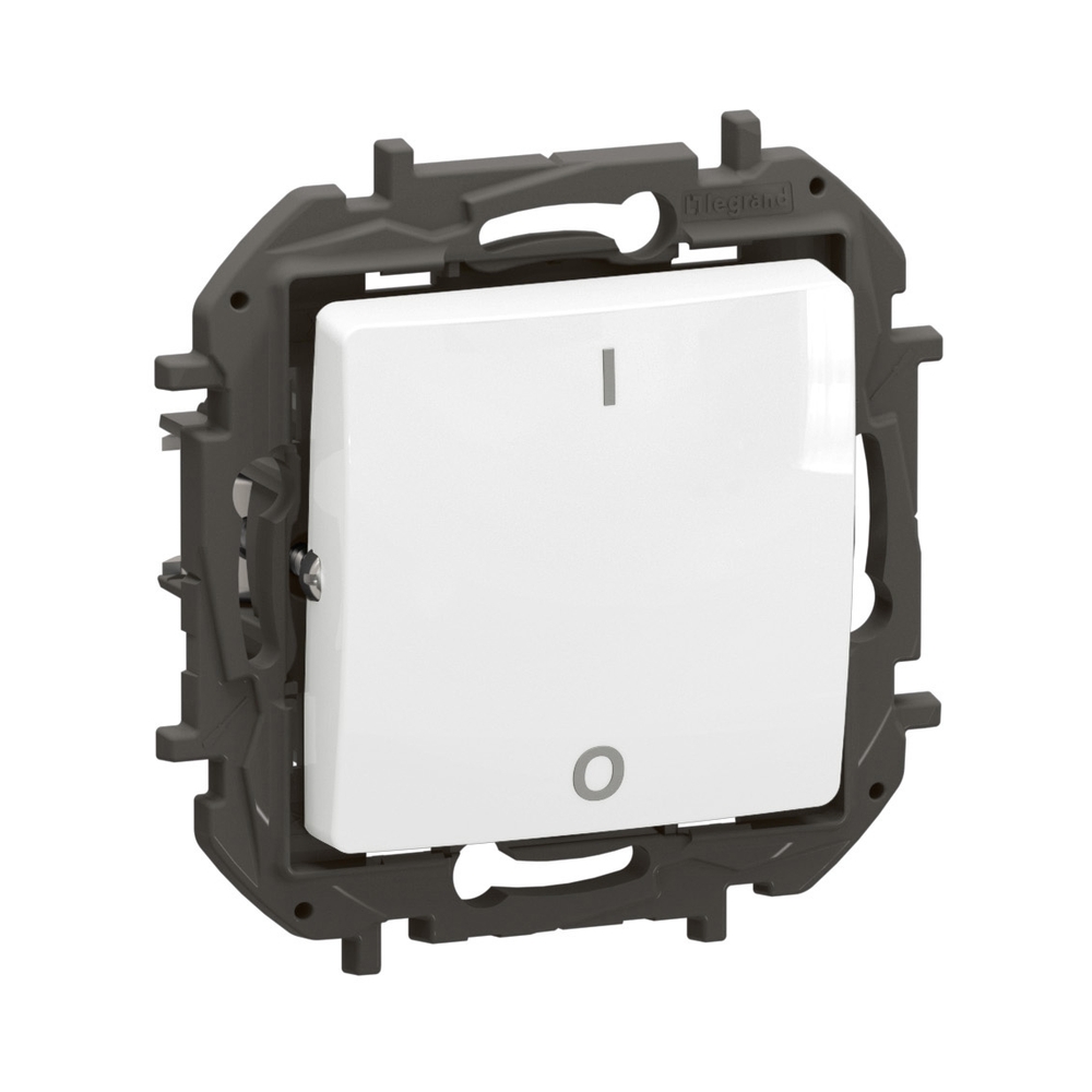 Двуполюсен ключ 10A Бял  - Legrand Niloe New NP2113WH