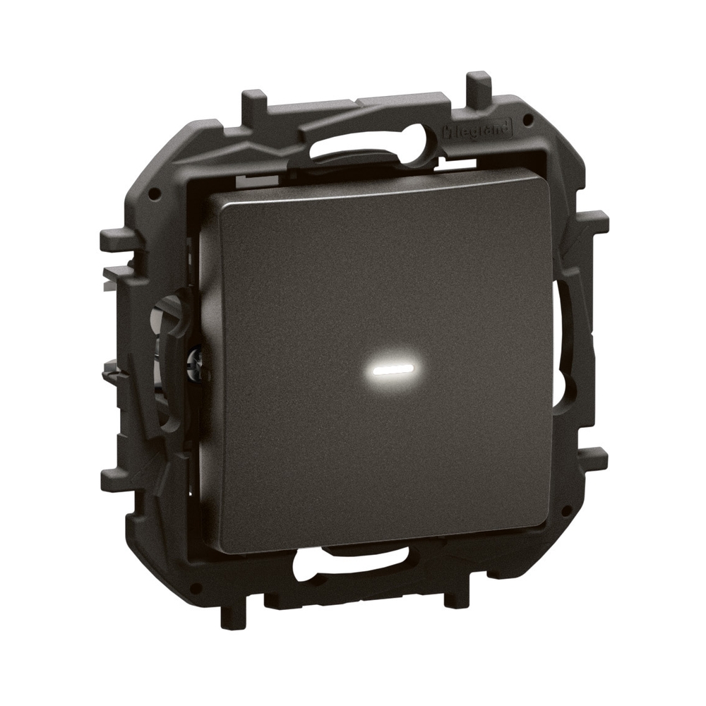 Димер бутонен за всички товари 5-150W LED 5-150W Черен  - Legrand Niloe New NP2410BK