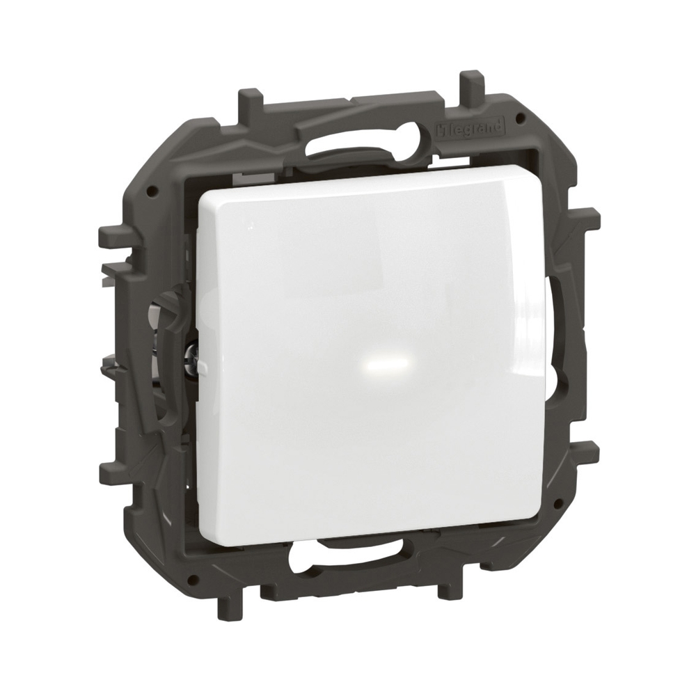 Димер бутонен за всички товари 5-300W LED 5-75W Бял  - Legrand Niloe New NP2410WH