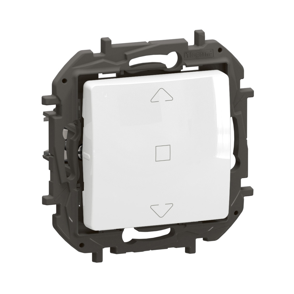 Бутон за щори 6A Бял  - Legrand Niloe New NP2611WH