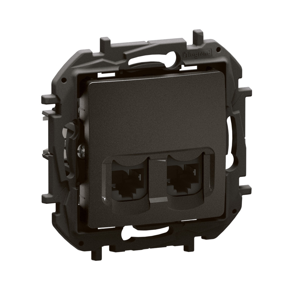 Розетка 2x RJ45 FTP cat.6 Черен  - Legrand Niloe New NP4332BK