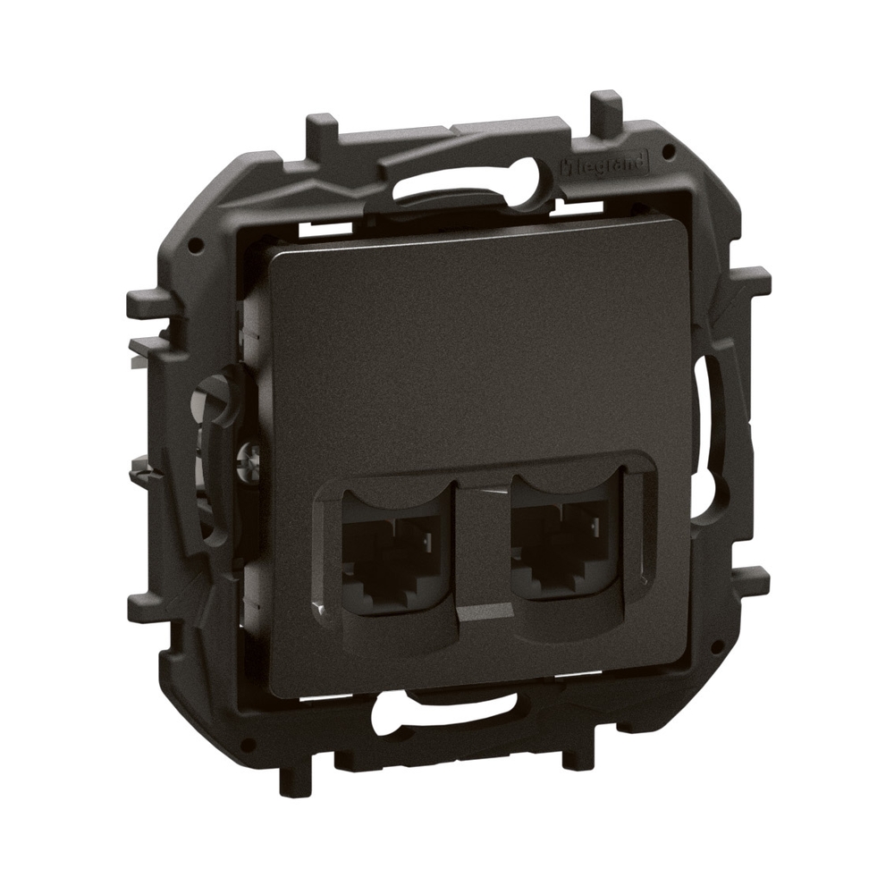 Розетка 2x RJ45 STP cat.6 Черен  - Legrand Niloe New NP4333BK