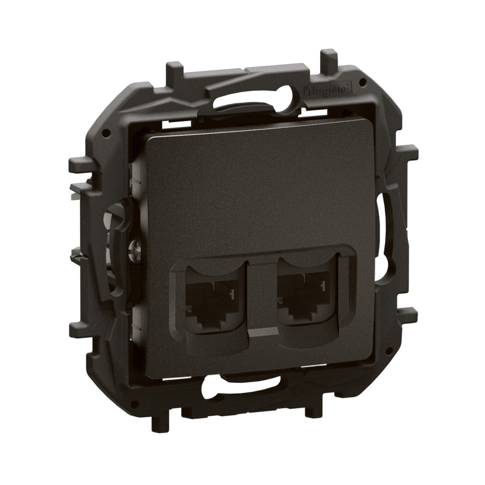 Розетка 2x RJ45 STP cat.6A Черен  - Legrand Niloe New NP4335BK