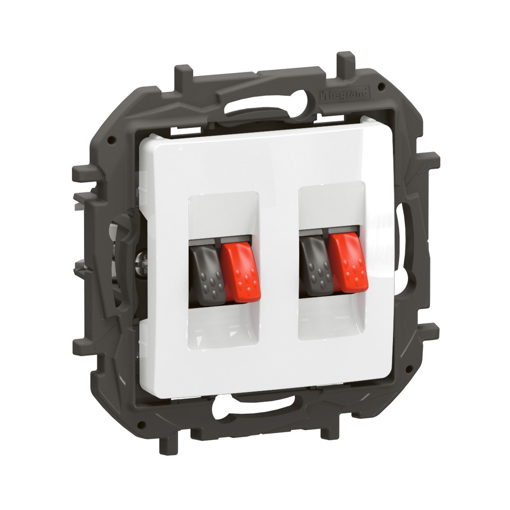Розетка за тонколони двойна Бял  - Legrand Niloe New NP4411WH