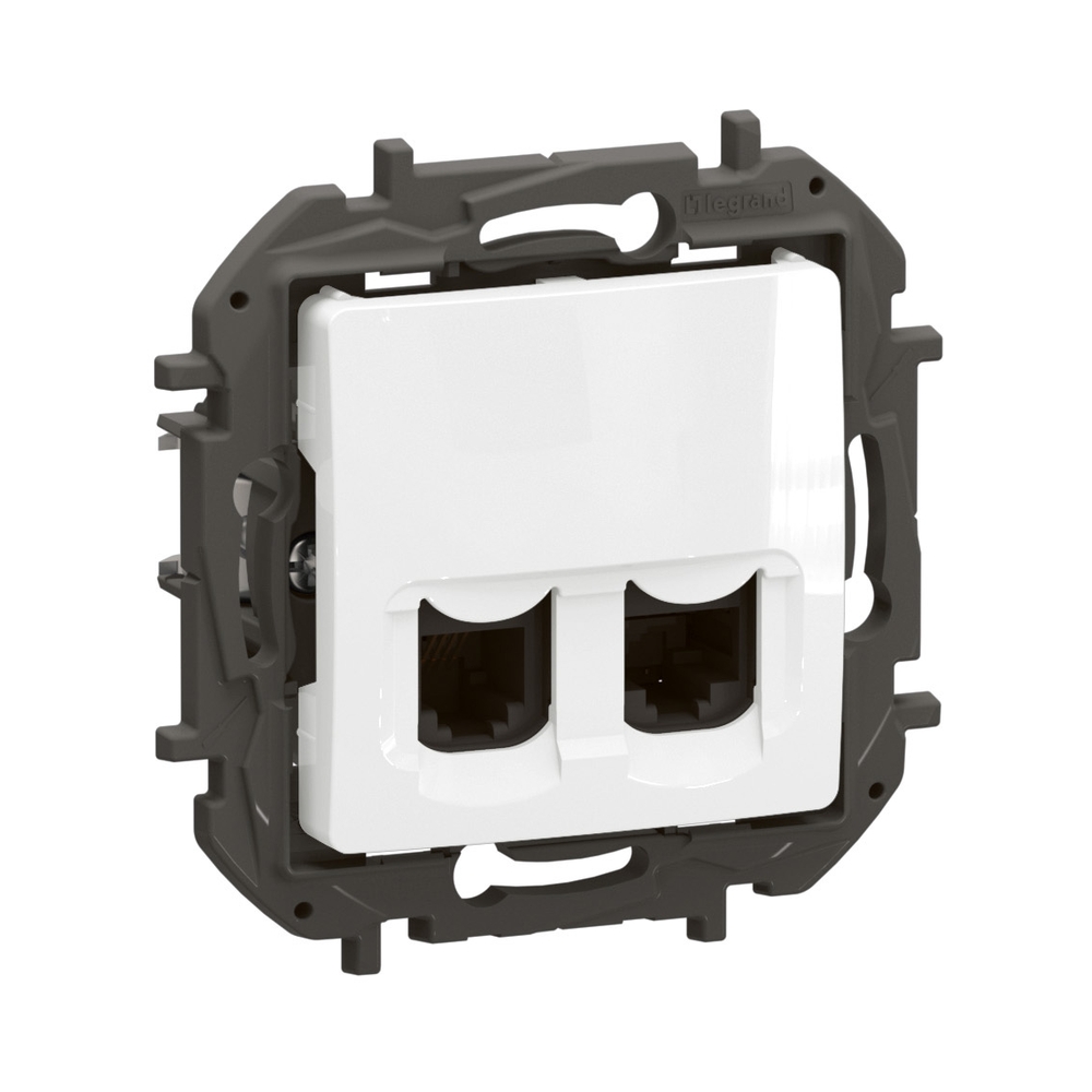 Розетка RJ11+RJ45 UTP cat.6  Бял  - Legrand Niloe New NP492WH