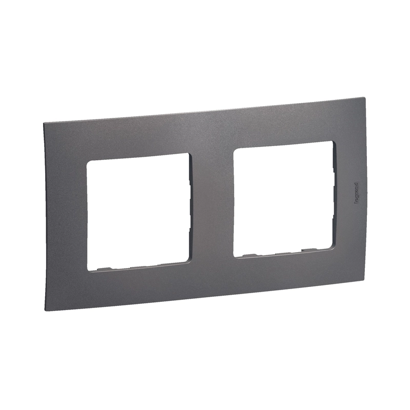 Рамка 2x Светло сив  - Legrand Niloe New NP112MG
