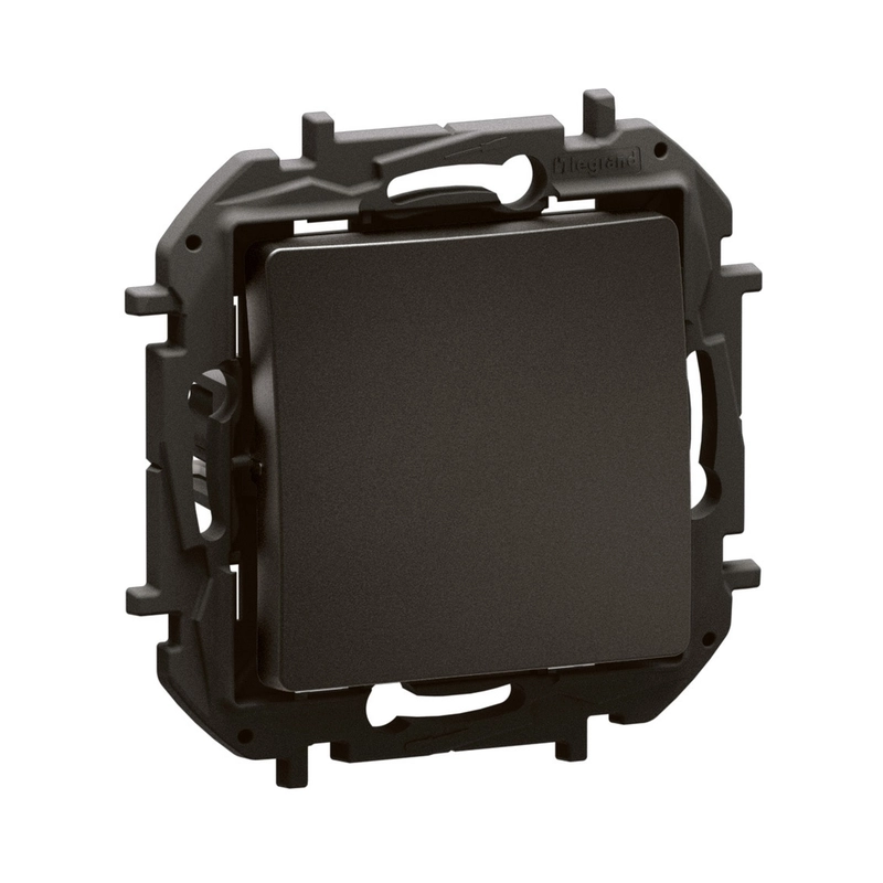 Push button single pole NO 6A Black - Legrand Niloe New NP2310BK