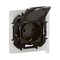 Shuko 2P+E 16A socket with cover IP44 child protection and automatic terminals Black - Legrand Niloe New NP3128BK