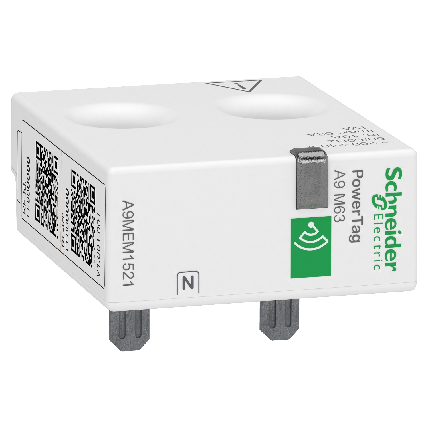 PowerTag - Acti9 Monoconnect - 1P+N - горна позиция - Maximum 63A - енергиен сензор - SCHNEIDER ELECTRIC PowerTag A9MEM1521