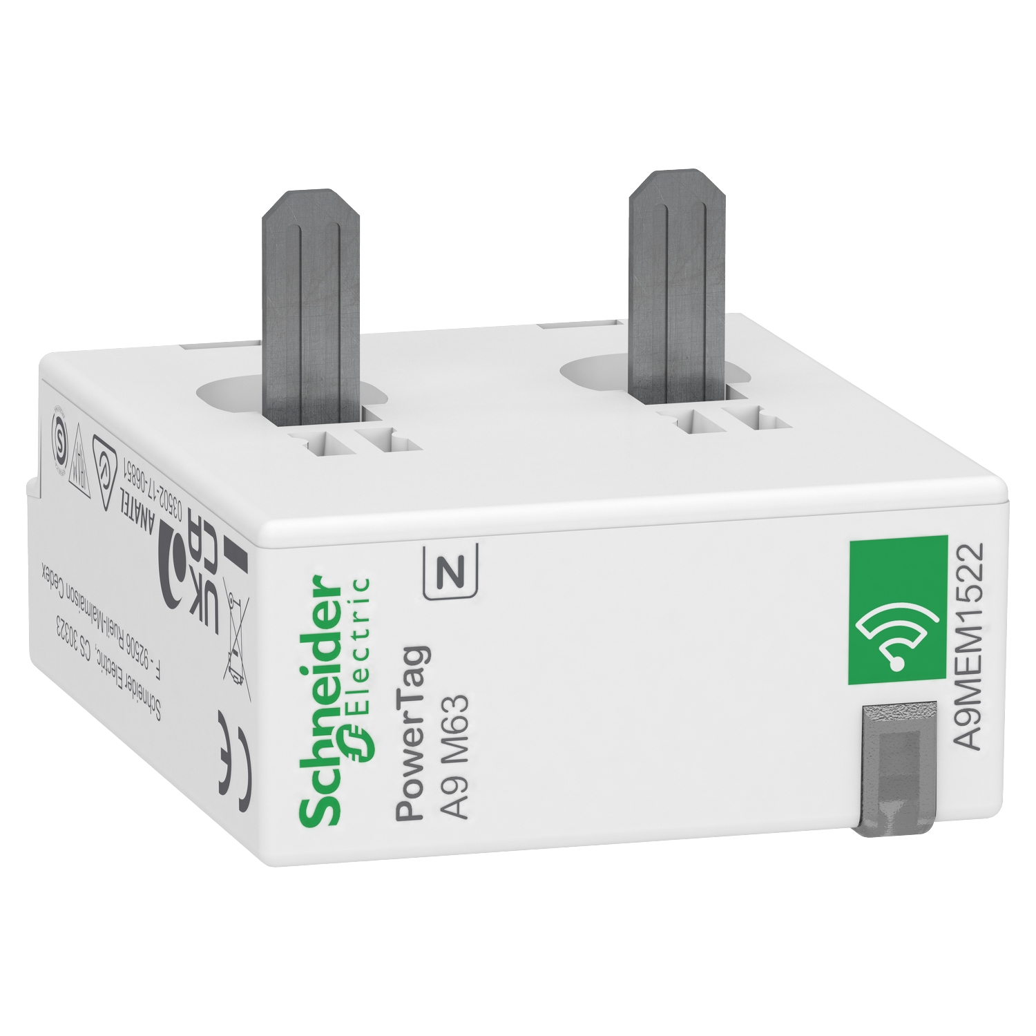 PowerTag - Acti9 Monoconnect 1P+N - долна позиция - Maximum 63A- енергиен сензор - SCHNEIDER ELECTRIC PowerTag A9MEM1522
