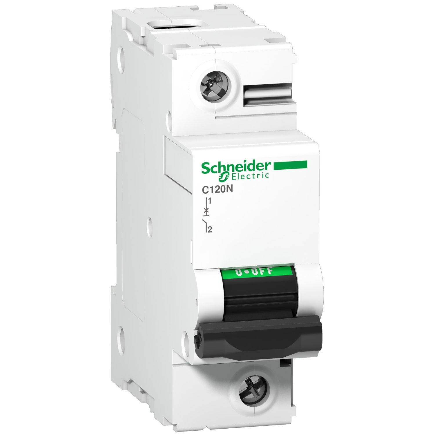 Миниатюрен автоматичен прекъсвач C120N - 1P - 63A - C крива - SCHNEIDER ELECTRIC Acti 9 C120 A9N18356