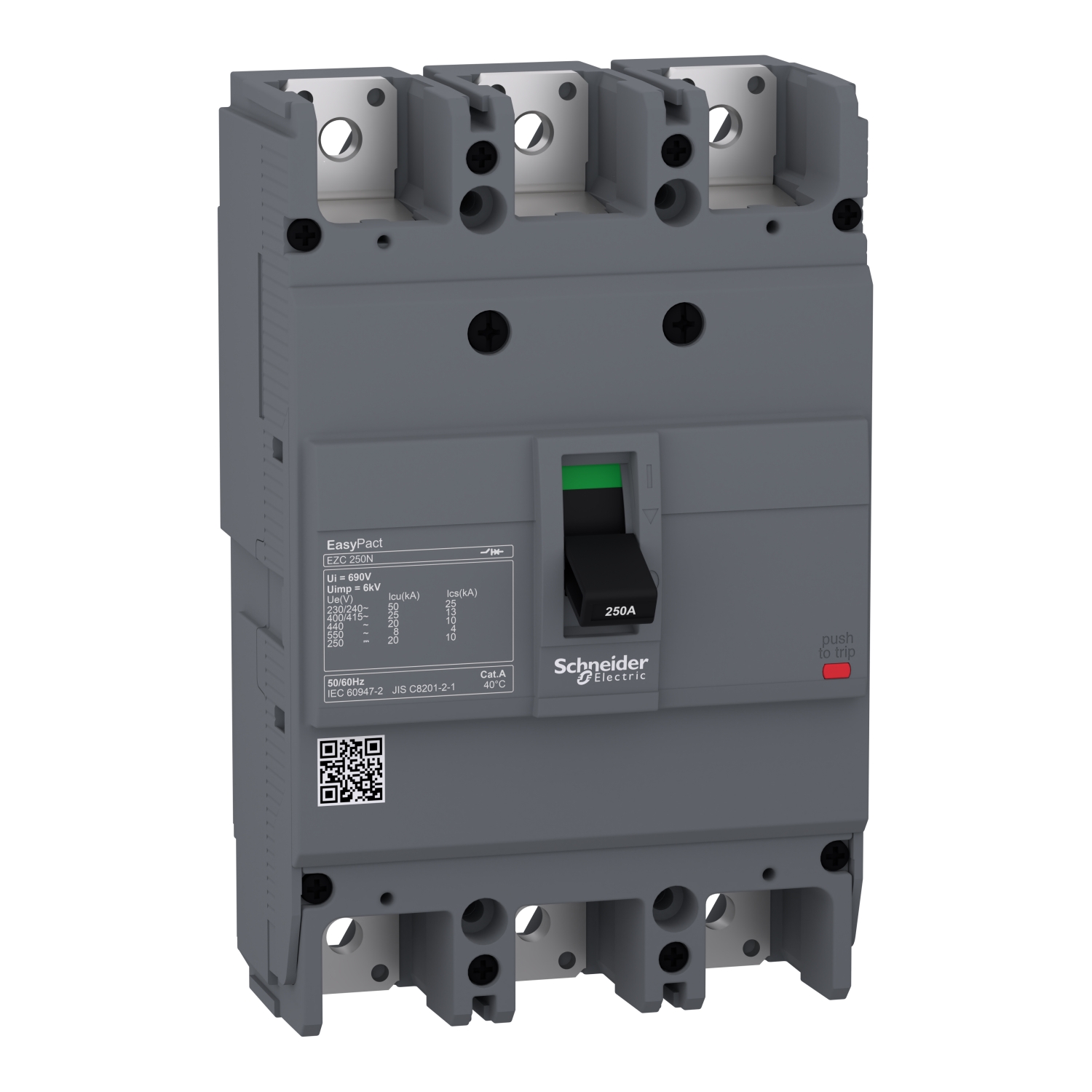 Автоматичен прекъсвач Easypact EZC250N - TMD - 100 A - 3 полюса - SCHNEIDER ELECTRIC EasyPact EZC EZC250N3100